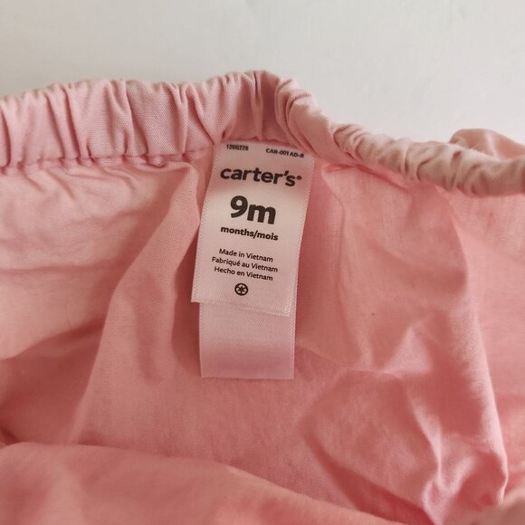 Carters Baby Girls Light Pink Tulle Dress Gold Star Print with Diaper Cover 9M - Picture 9 of 10